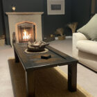 Fire Pit Solid-Walnut Coffee Table 