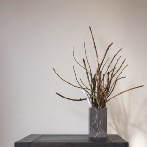 Stormy Sky Wooden Vase Installation